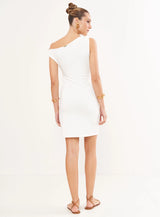 Asymmetric Draped Bodycon Dress Colcci