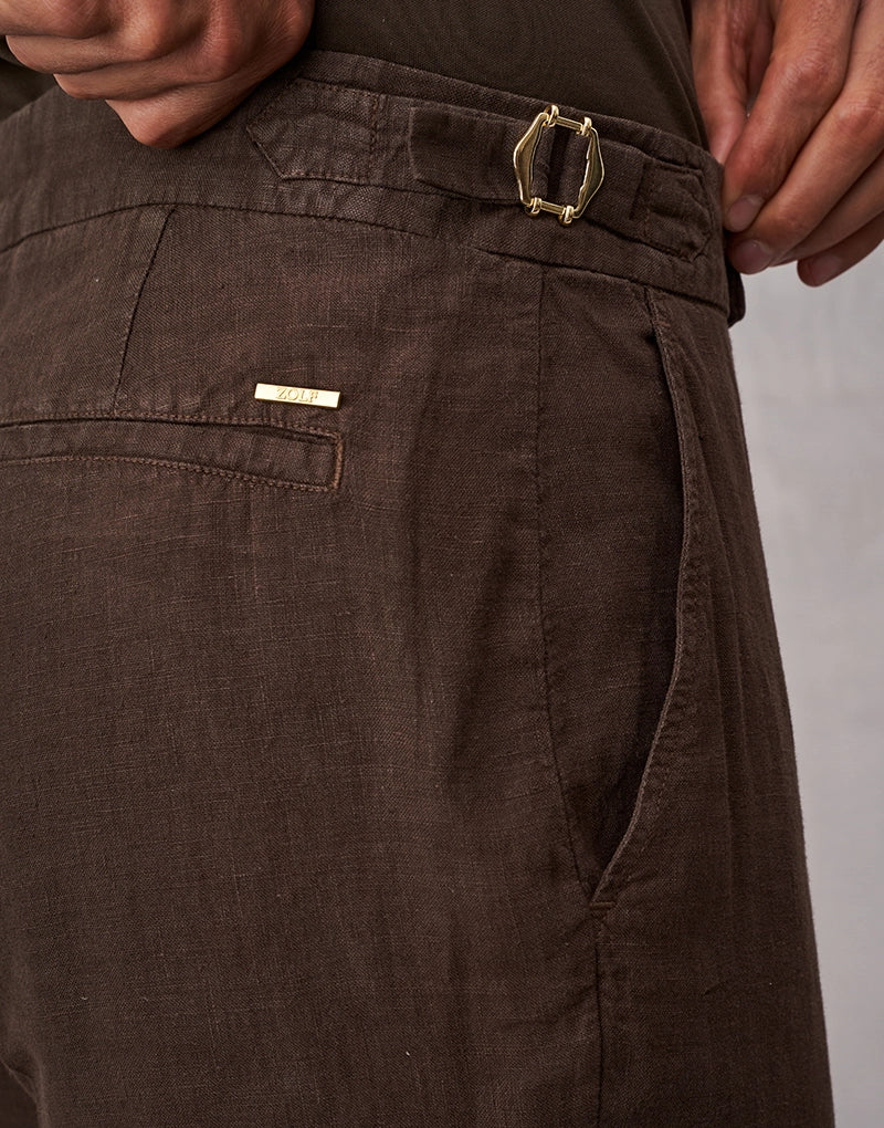 Linen Buckle Trousers Zolf