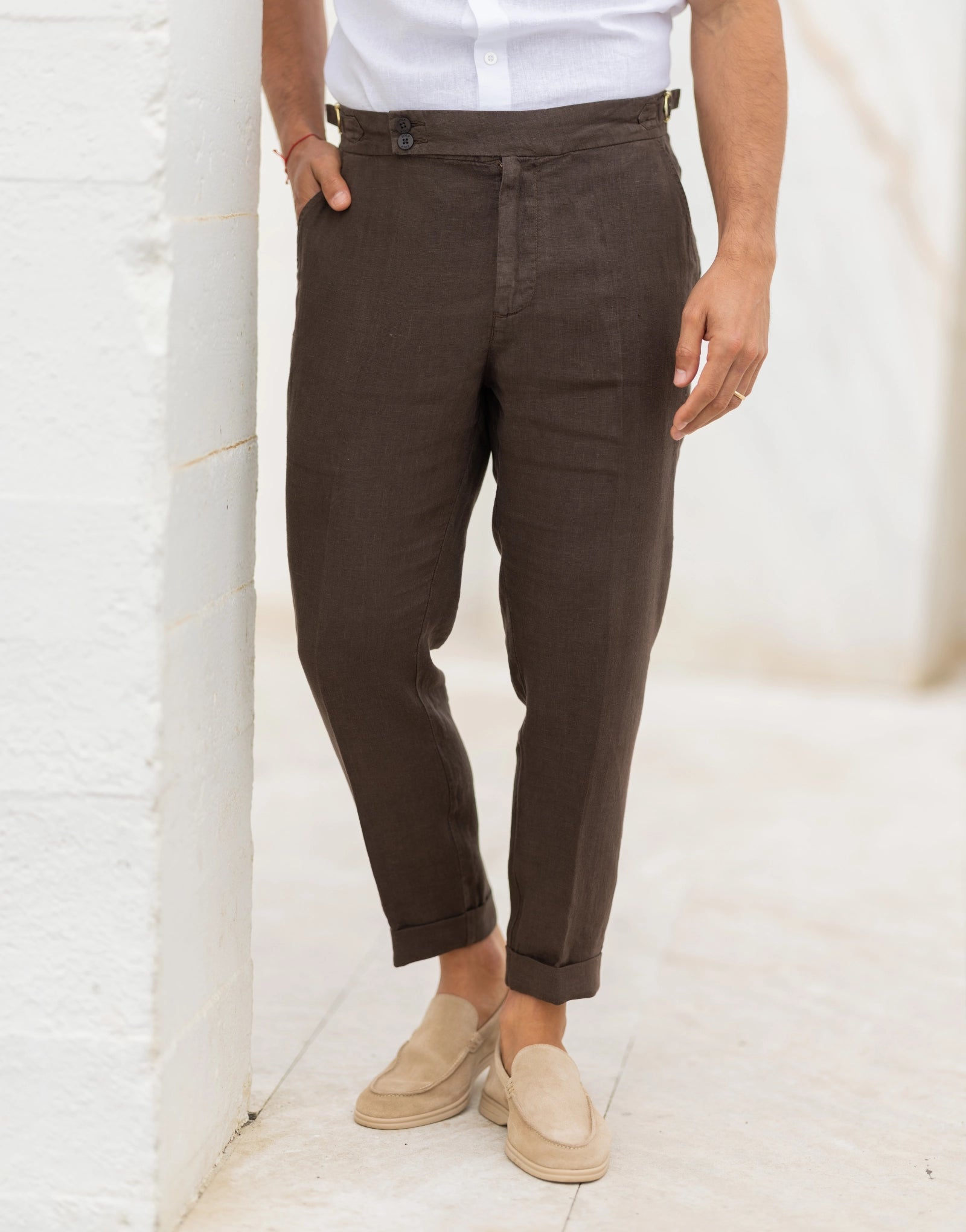 Linen Buckle Trousers Zolf