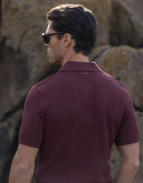 Men's Structured Knit Polo with Buttons Zolf