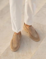 Classic Leather Beige Loafers Zolf