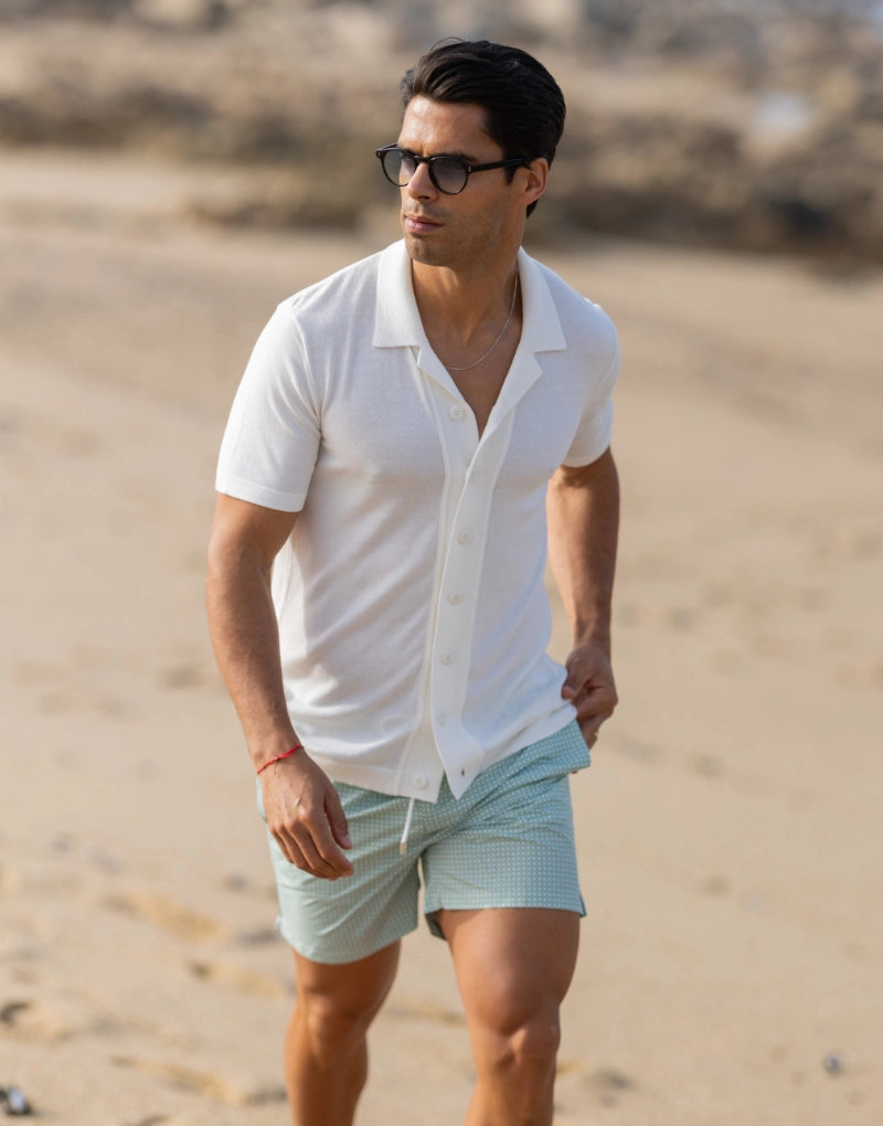 Green Patterned Swim Shorts Zolf