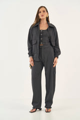 Pinstripe Tailored Balloon Trousers Colcci