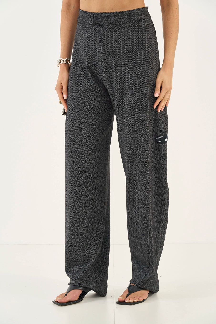Pinstripe Tailored Balloon Trousers Colcci