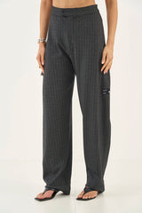 Pinstripe Tailored Balloon Trousers Colcci
