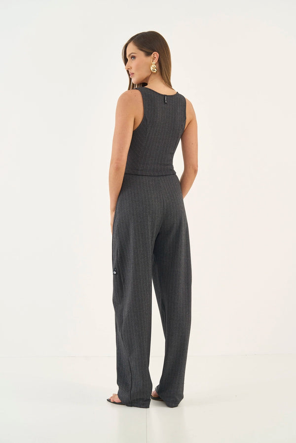 Comfort Button-Front Waistcoat Top Colcci