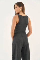 Comfort Botões-à-Frente Colete Top Colcci