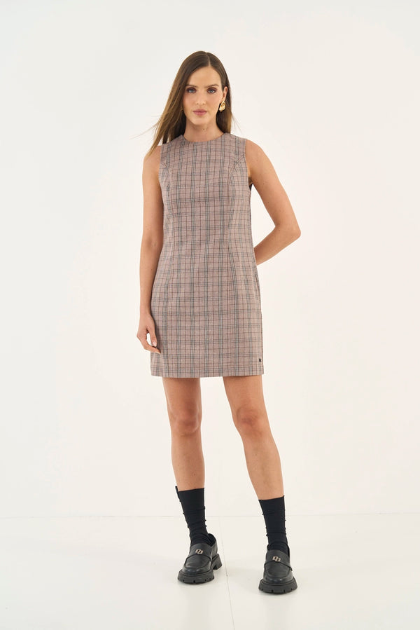 Tailored Plaid Mini Dress Colcci