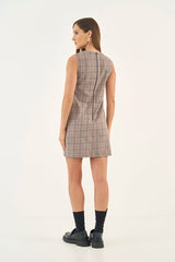 Minivestido Xadrez Ajustado Colcci