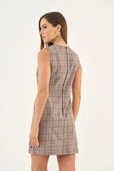 Minivestido Xadrez Ajustado Colcci