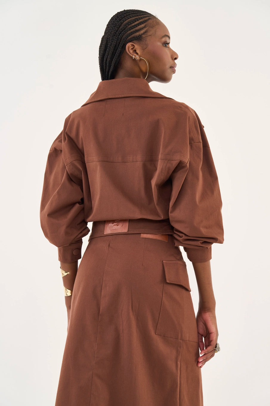 Cropped Loose Jacket with Front Pockets Colcci