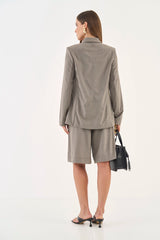 Blazer Colcci Oversized com Padrão Xadrez e Corte Apurado