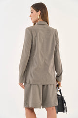Blazer Colcci Oversized com Padrão Xadrez e Corte Apurado