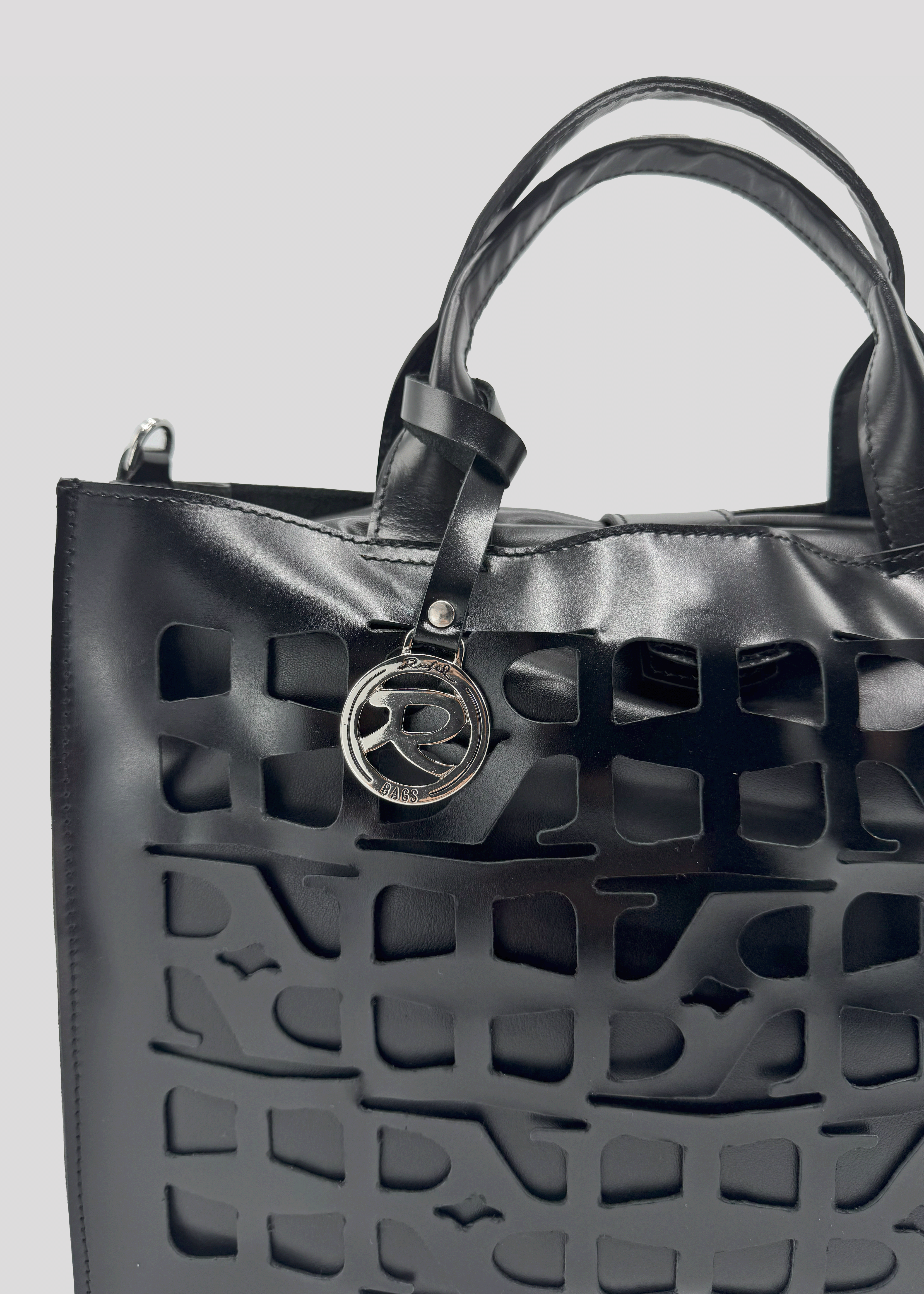 Large Textured Handbag Rufel