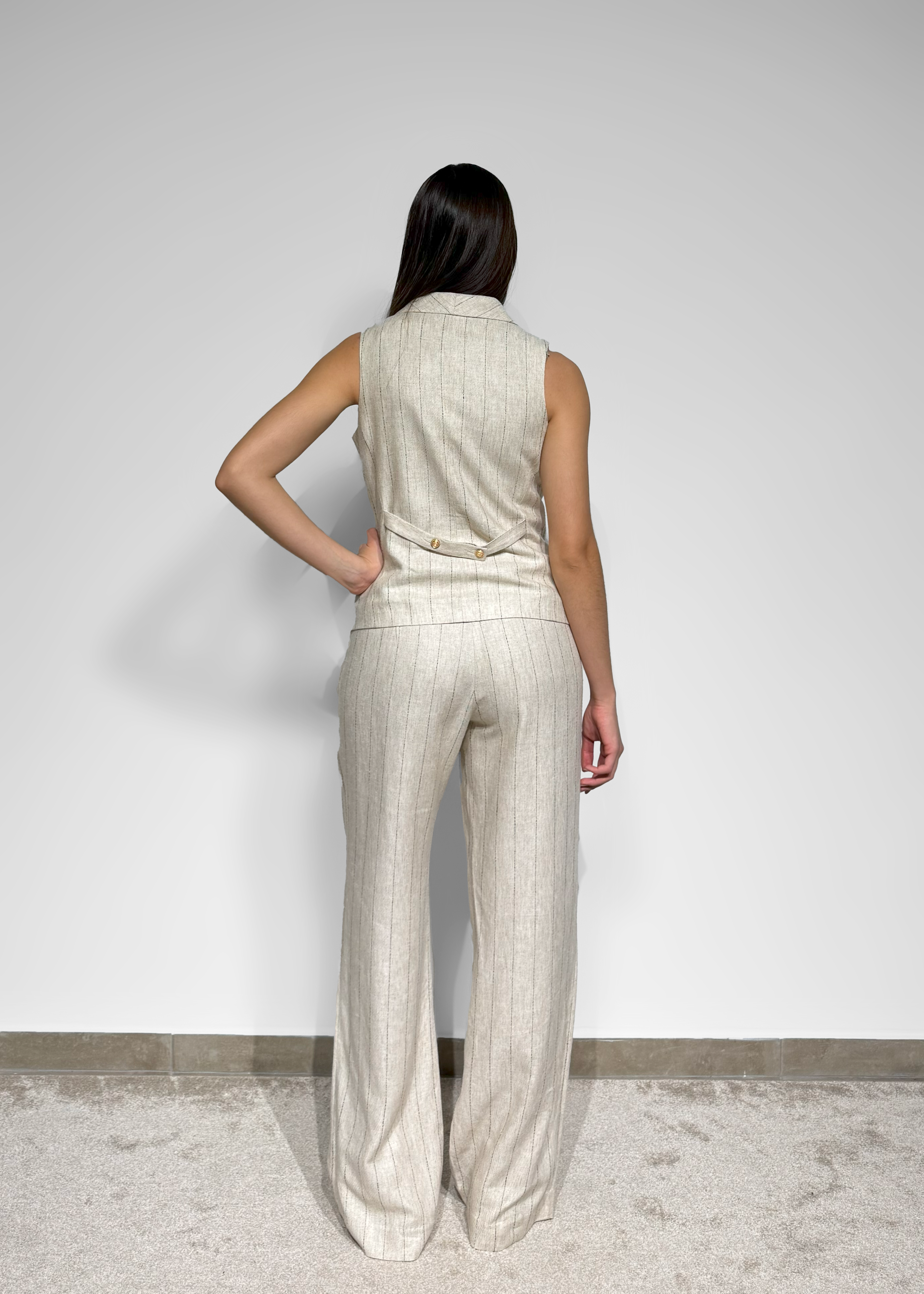 Pinstripe Linen Trousers Lusiana