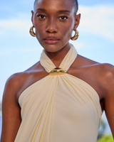 Halter-Neck Overlay Mini Dress Lança Perfume