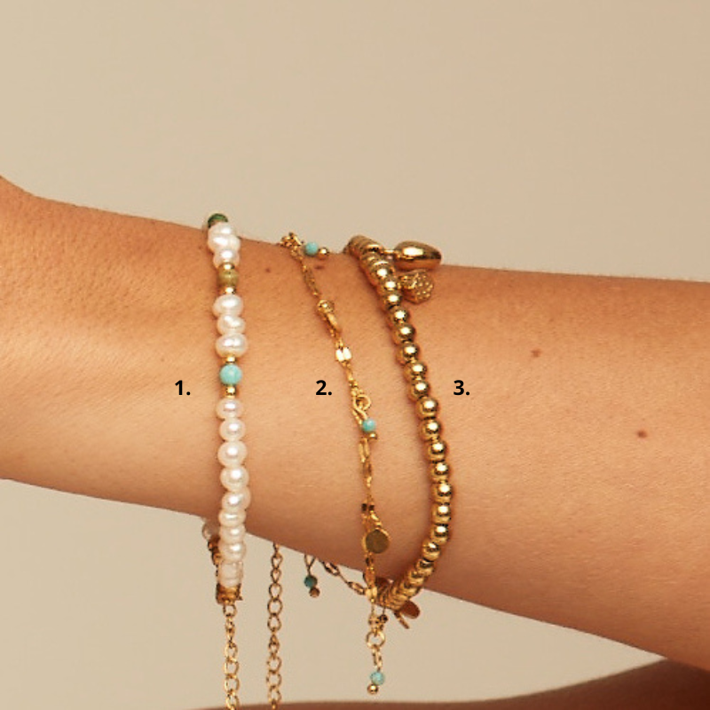 Pulseira de Contas Douradas (nº3) Jetlag