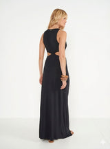 Slim Maxi Dress with Front Twist and Slit Colcci