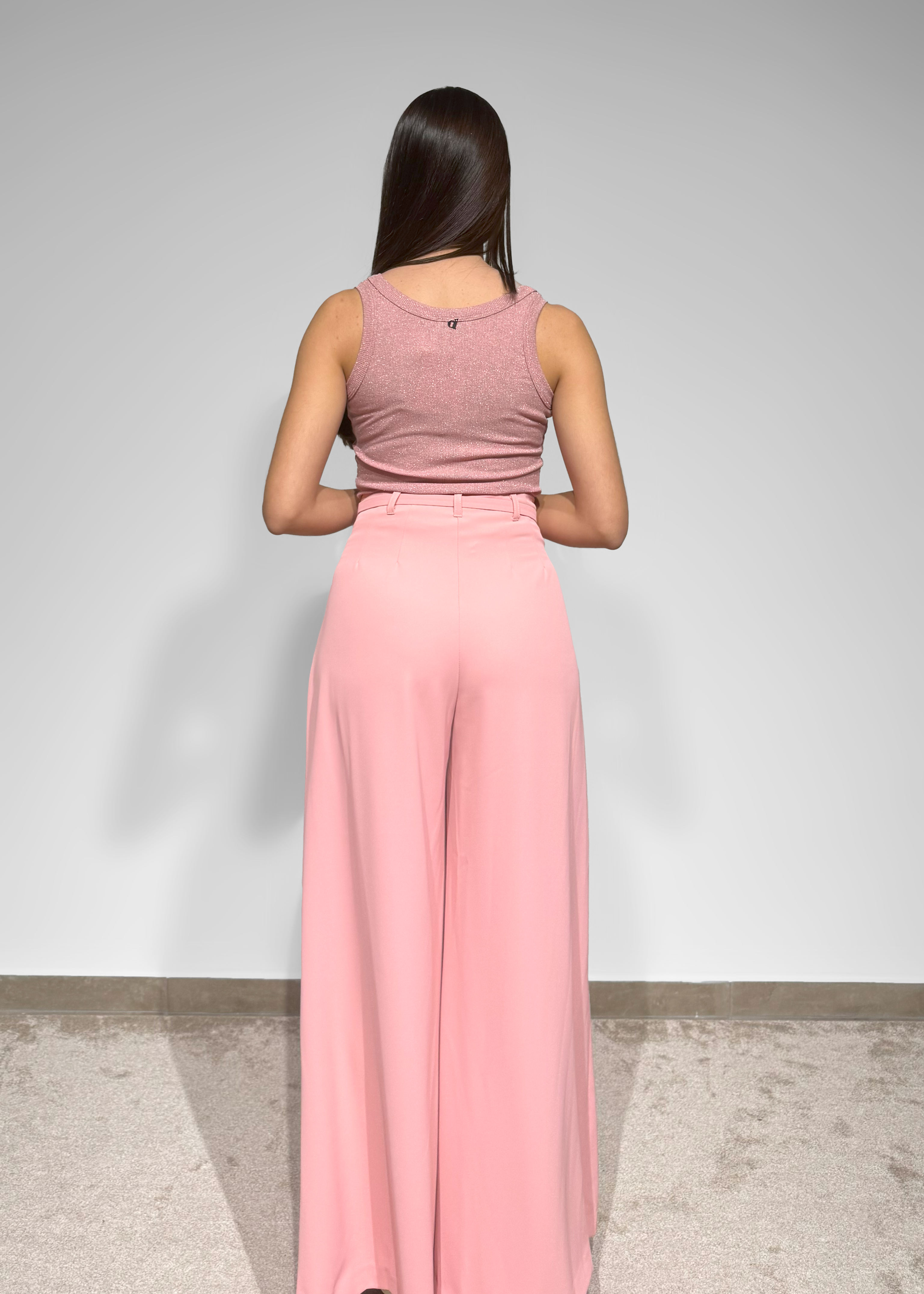 Calça pantalona com cinto Imperial