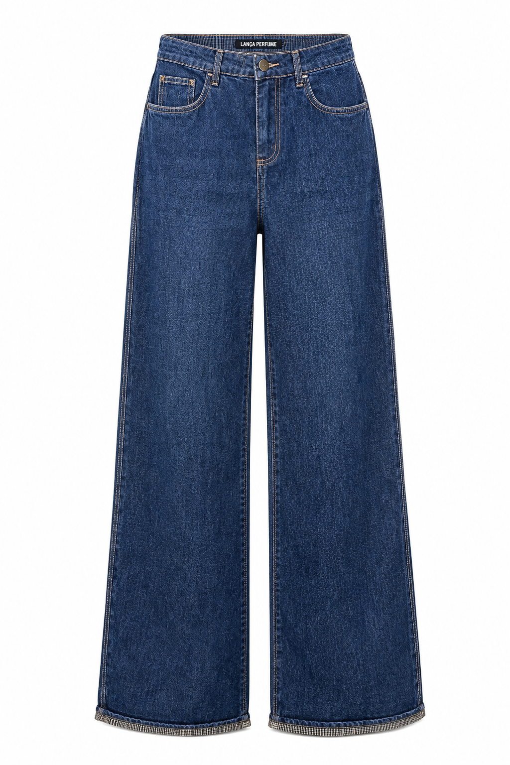 Full-Length Mid-Rise Denim Trousers Lança Perfume