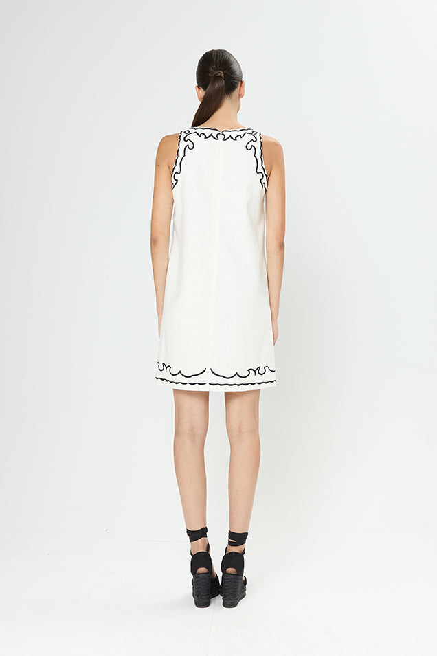 Vestido de linho sem mangas Arggido