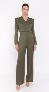 Satin Wide-Leg Trousers Arggido