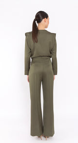 Satin Wide-Leg Trousers Arggido