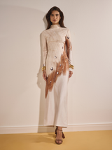 Long-Sleeve High-Neck Super Midi Dress Lança Perfume