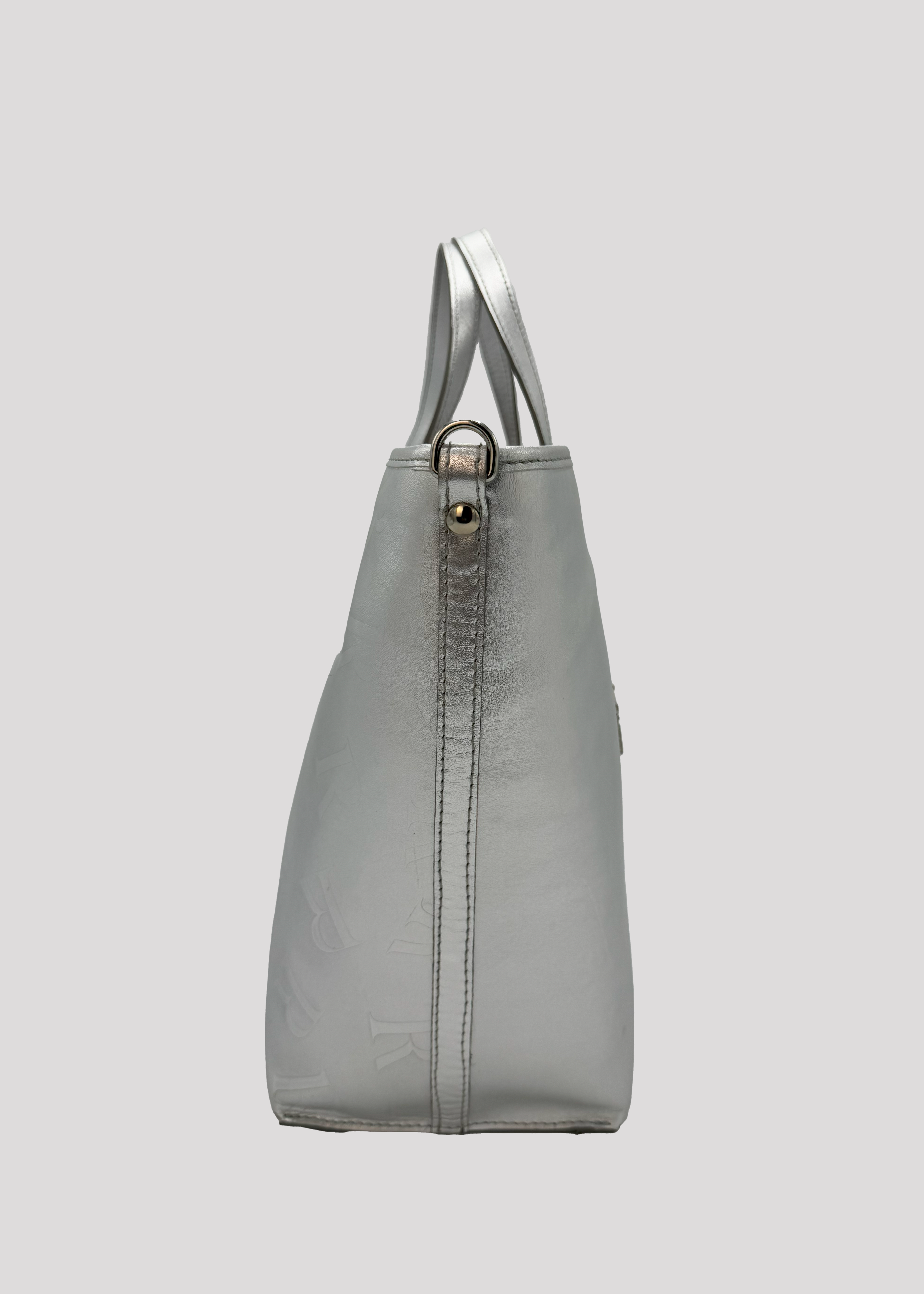 Metallic Large handbag with logo Rufel