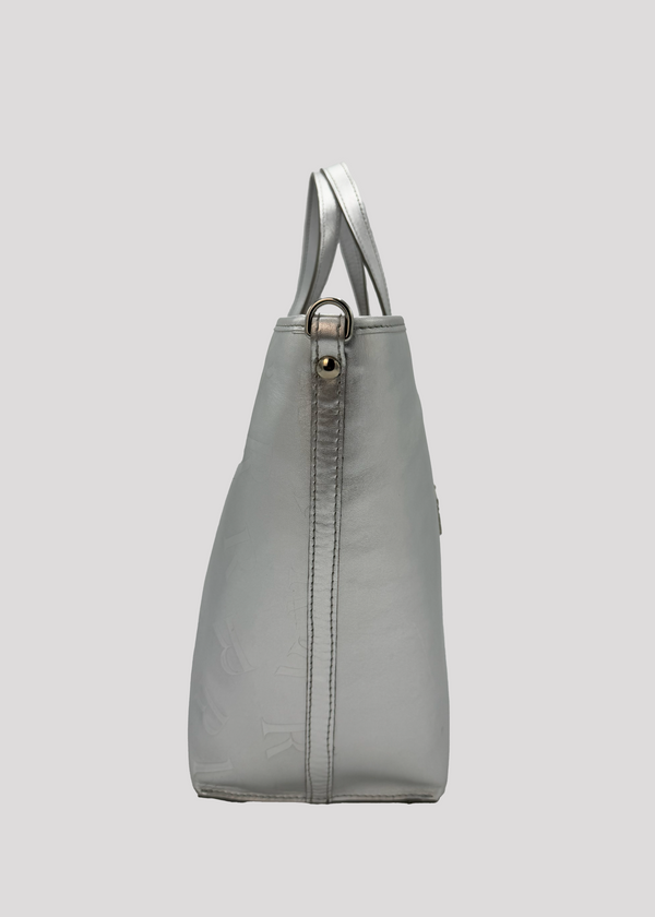 Metallic Large handbag with logo Rufel