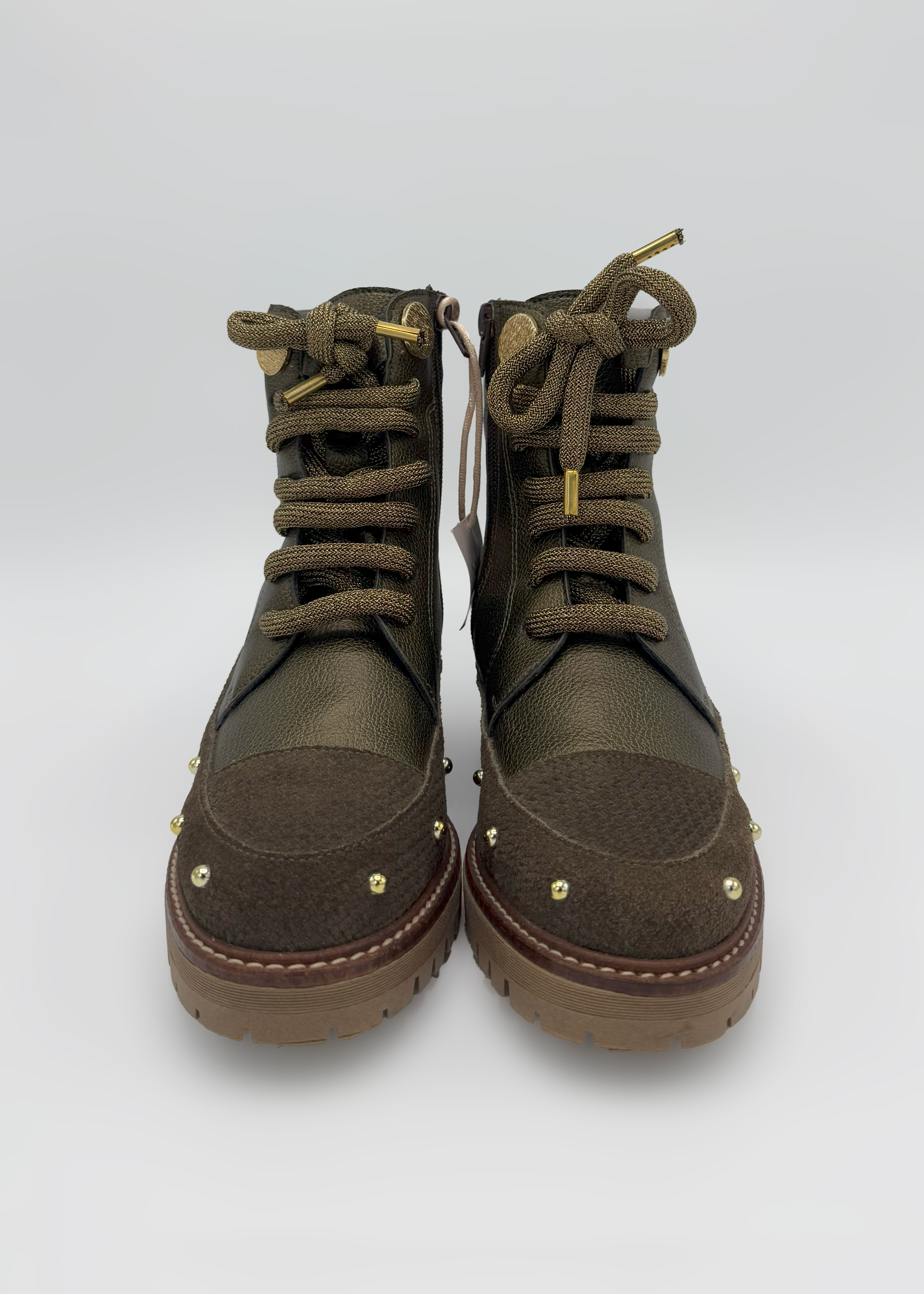 Green Ankle Boots with Low Heel MLV