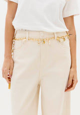Bege High-Rise Twill Trousers Lança Perfume