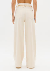 Bege High-Rise Twill Trousers Lança Perfume