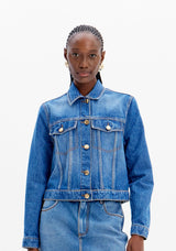 Denim Trucker Jacket with Buttons Lança Perfume