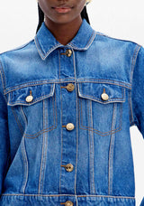 Denim Trucker Jacket with Buttons Lança Perfume