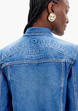 Denim Trucker Jacket with Buttons Lança Perfume