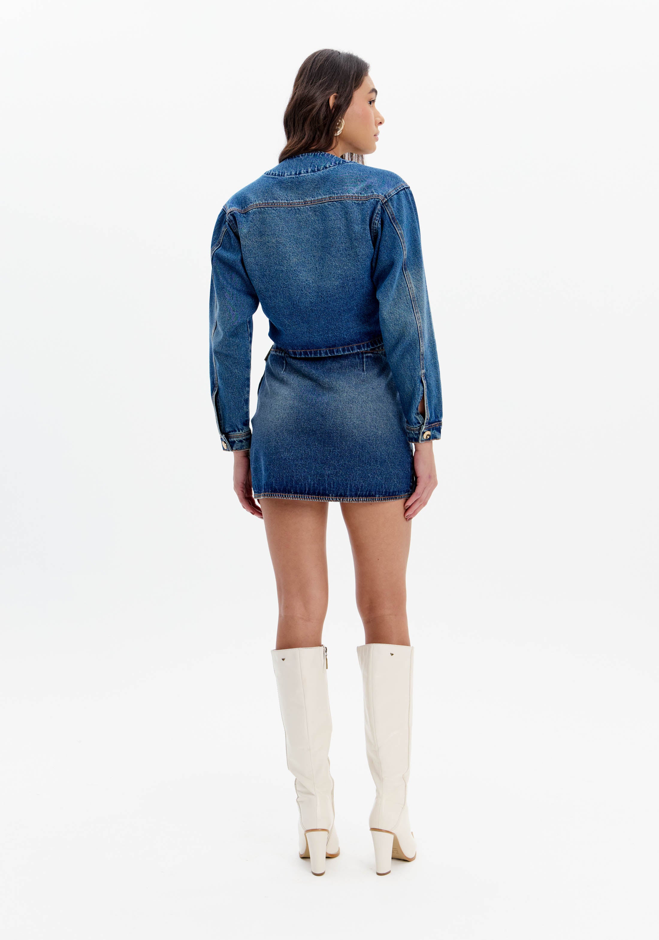 High-Waisted Denim Skirt Lança Perfume
