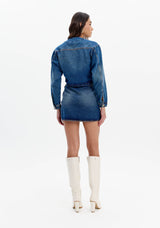 High-Waisted Denim Skirt Lança Perfume