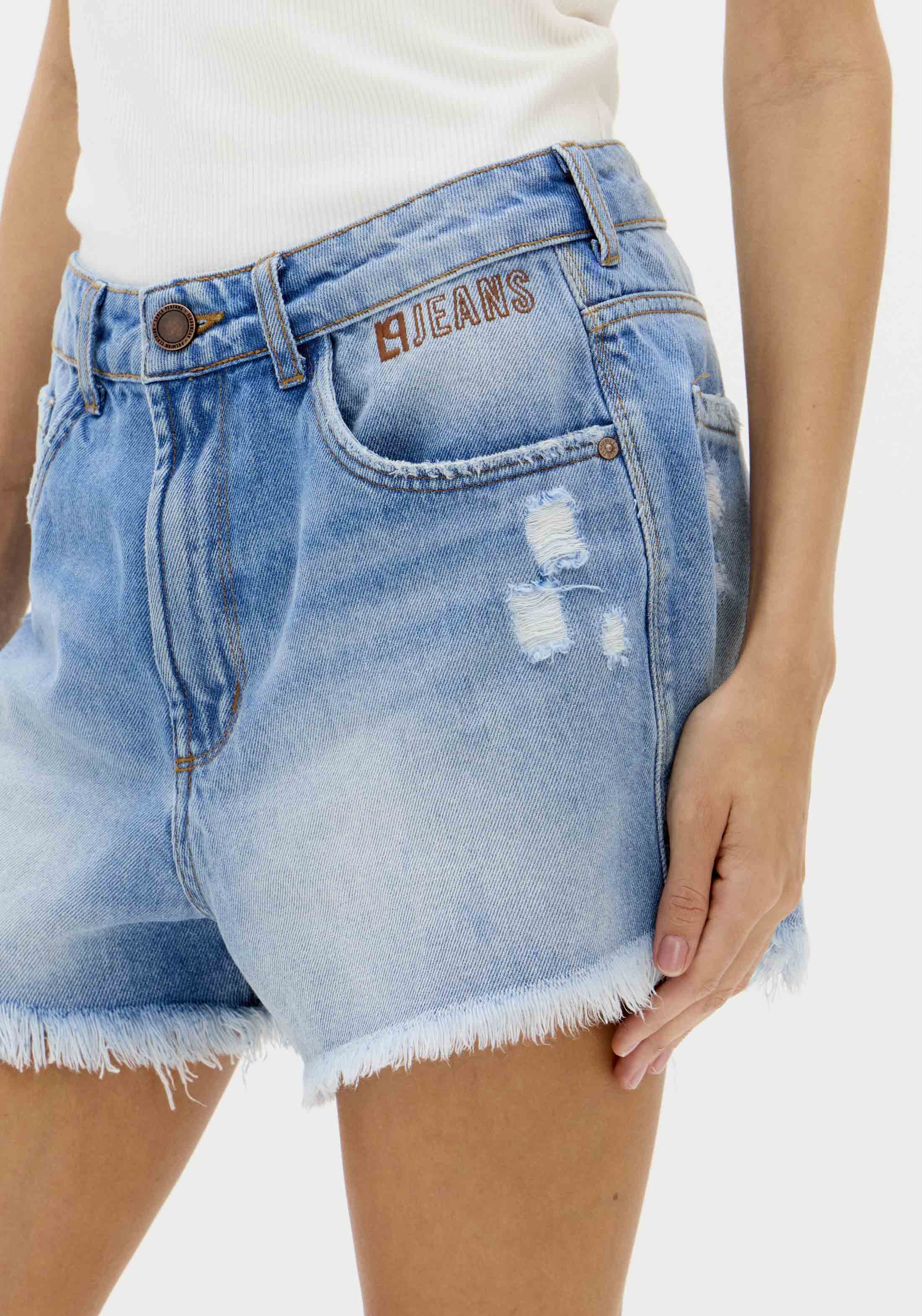 Relaxed High-Rise Denim Shorts Lança Perfume