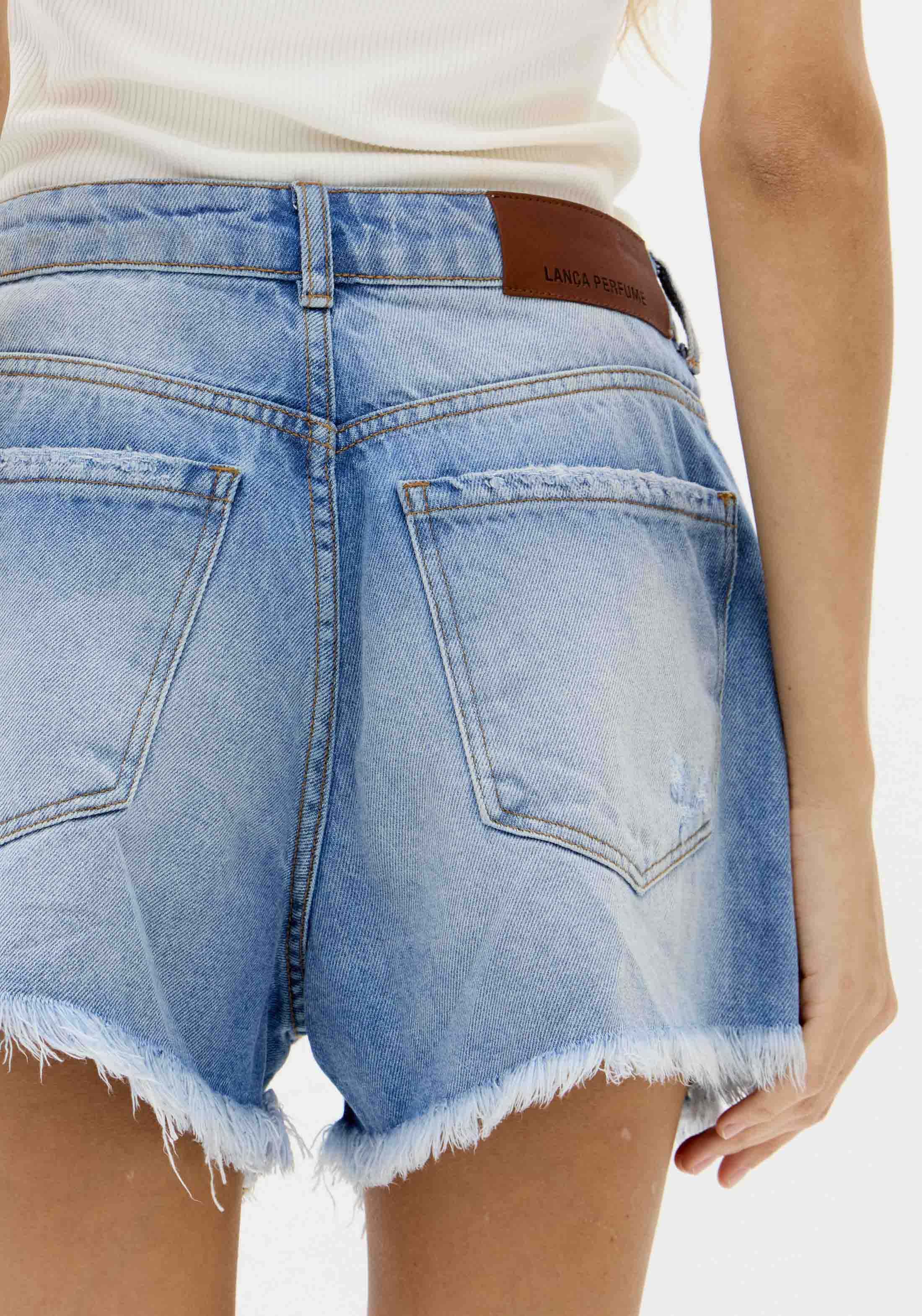 Relaxed High-Rise Denim Shorts Lança Perfume