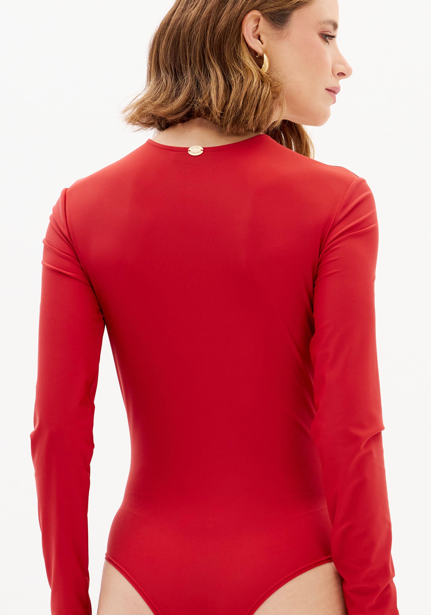 Long Sleeve Bodysuit with V-Neckline Lança Perfume