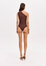 One-Shoulder Bodysuit with Metal Detail Lança Perfume