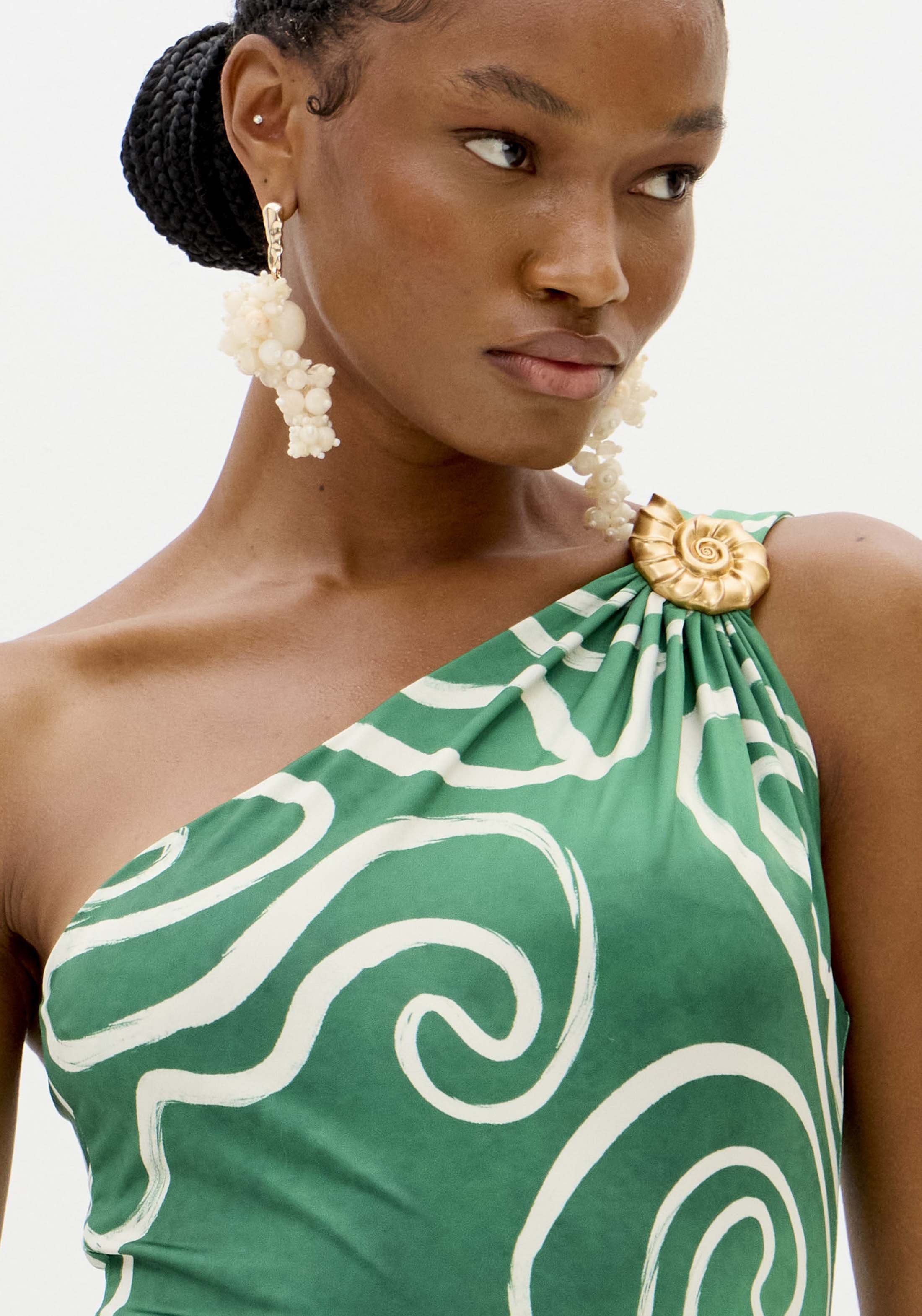 One-Shoulder Seashell Bodysuit Lança Perfume
