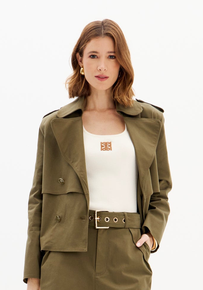 Long-Sleeve Jacket with Belt Lança Perfume