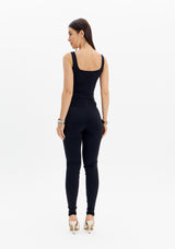 Cropped Top with Straps and Square Neckline Lança Perfume