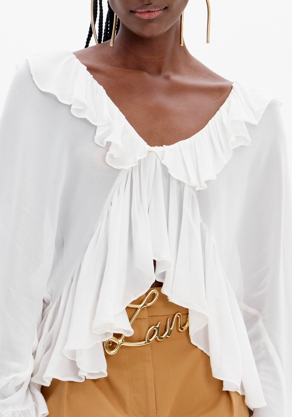 Flowy Chiffon Blouse Lança Perfume