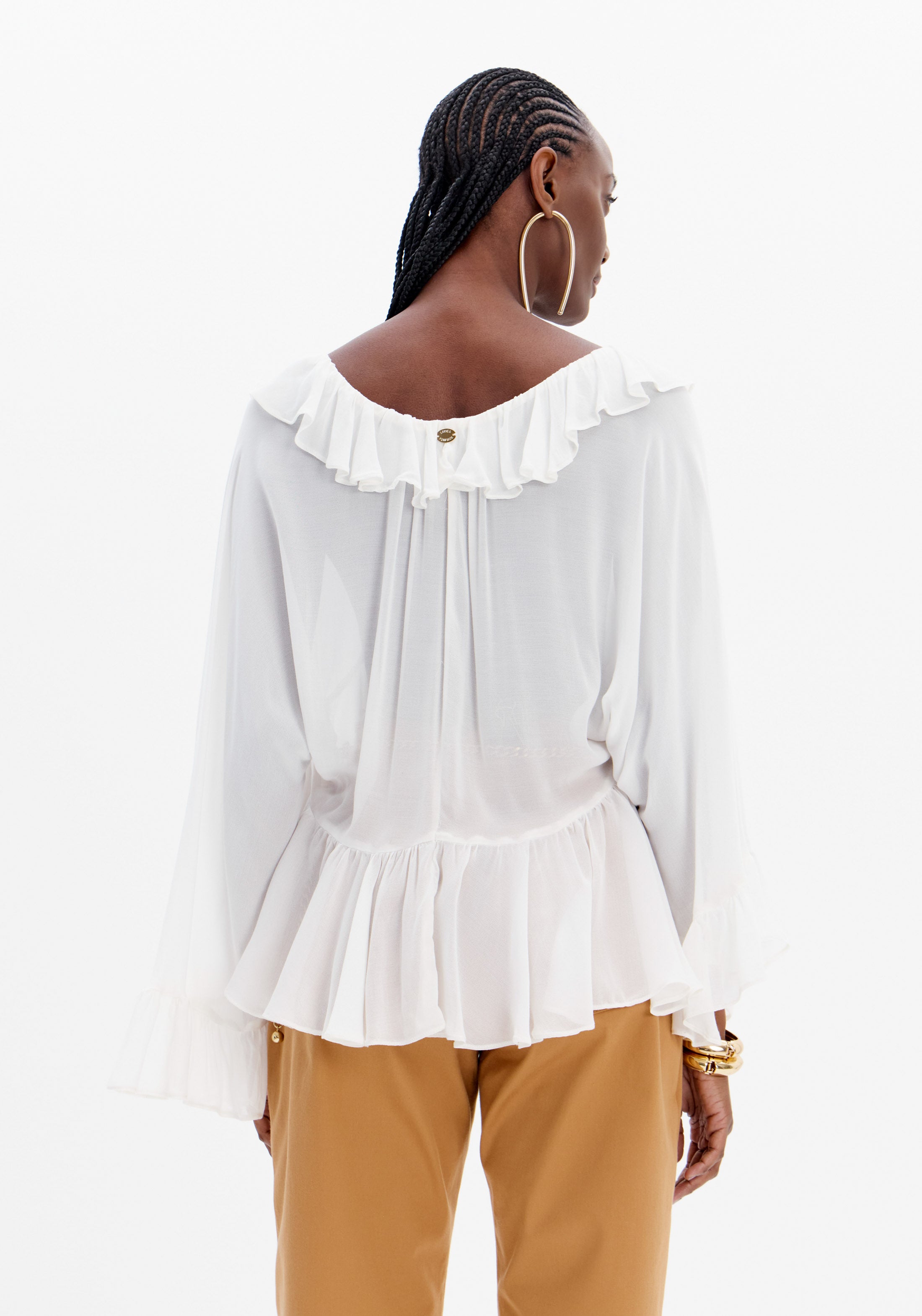 Flowy Chiffon Blouse Lança Perfume