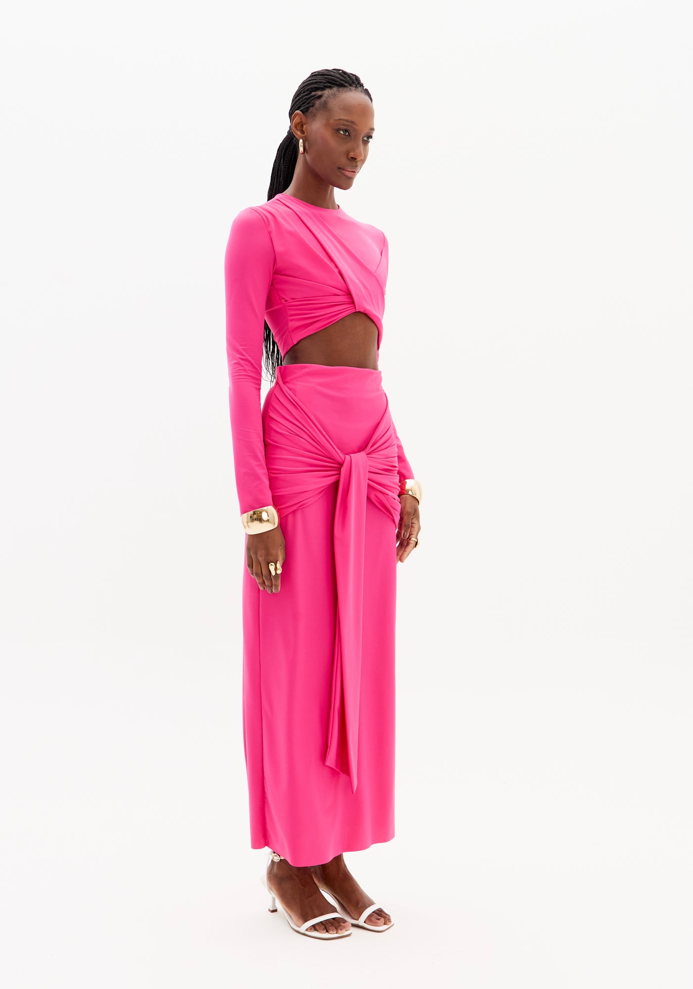 Super Midi Skirt with Tie Detail Lança Perfume