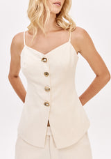 Shell-Button Tailored Waistcoat Lança Perfume