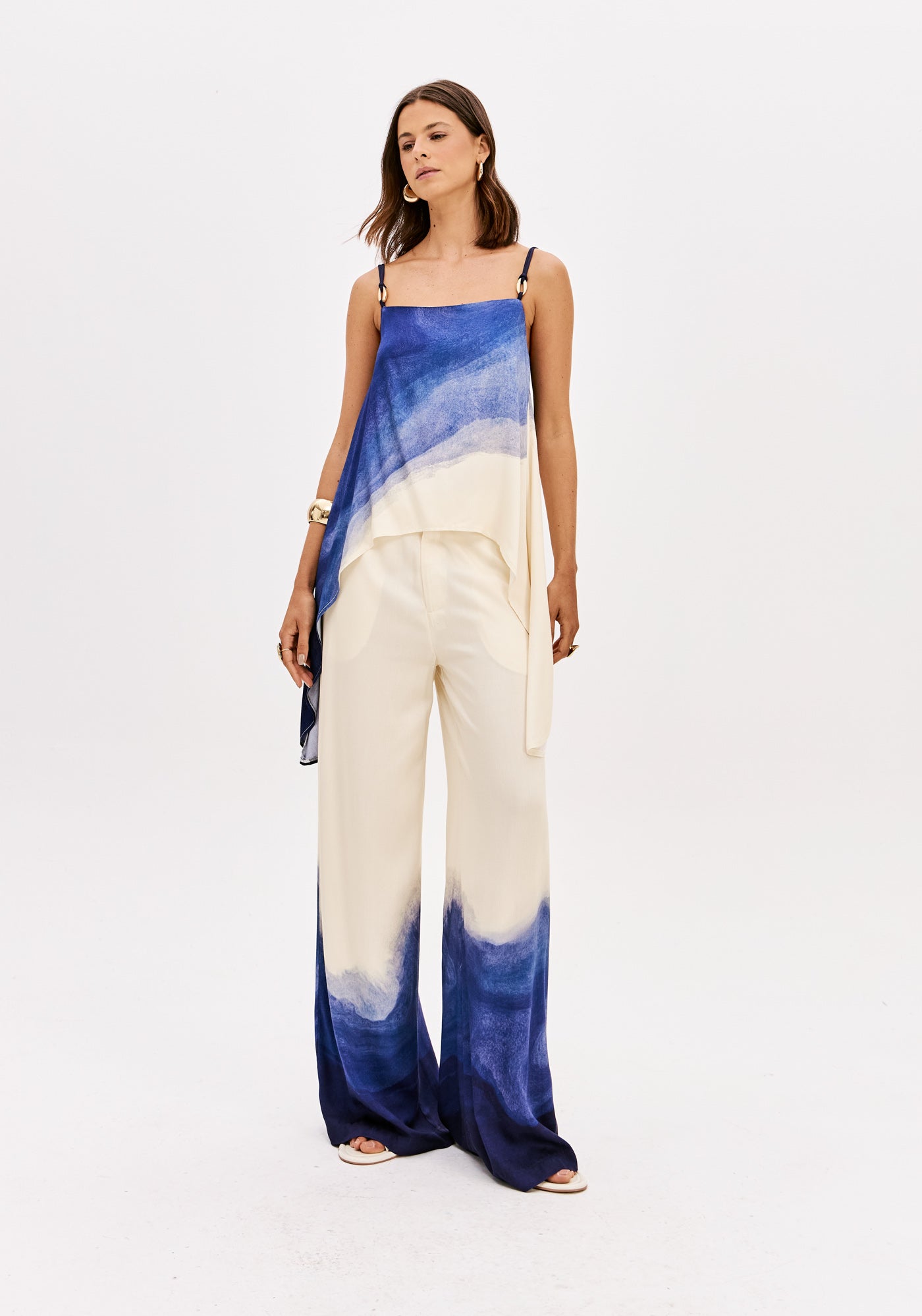 Printed Longline Strappy Top Lança Perfume